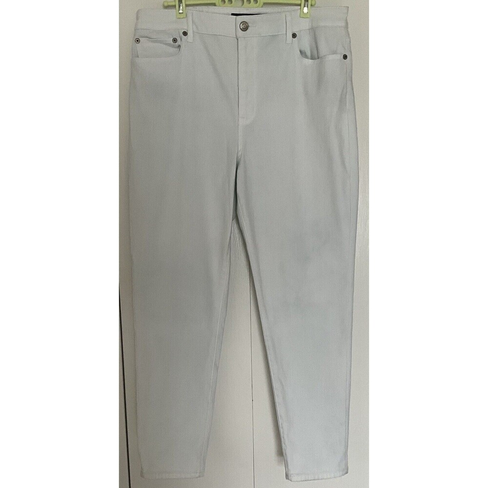 Lauren Ralph Lauren Women’s Stretch High Rise Skinny White Jeans Size 14